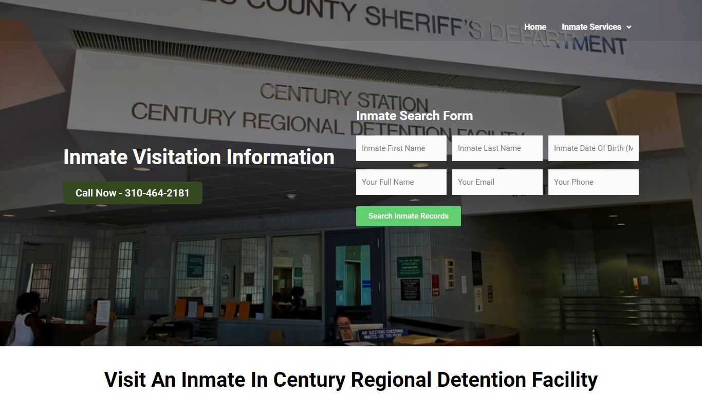 Inmate Visitation | Century Regional Detention Facility - Lynwood Jail